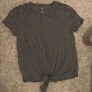 Striped tie tee shirt